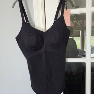 HoneyLove Lift Wear Women's Black Cami Bodysuit 1X